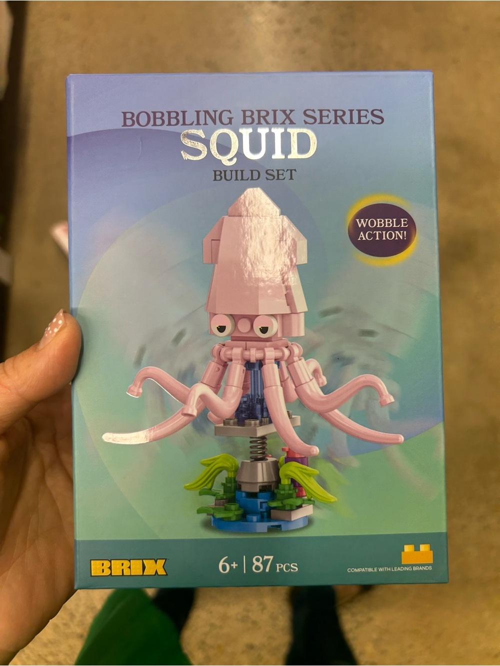 Pink Squid Build Set - Bobbling Brix Series